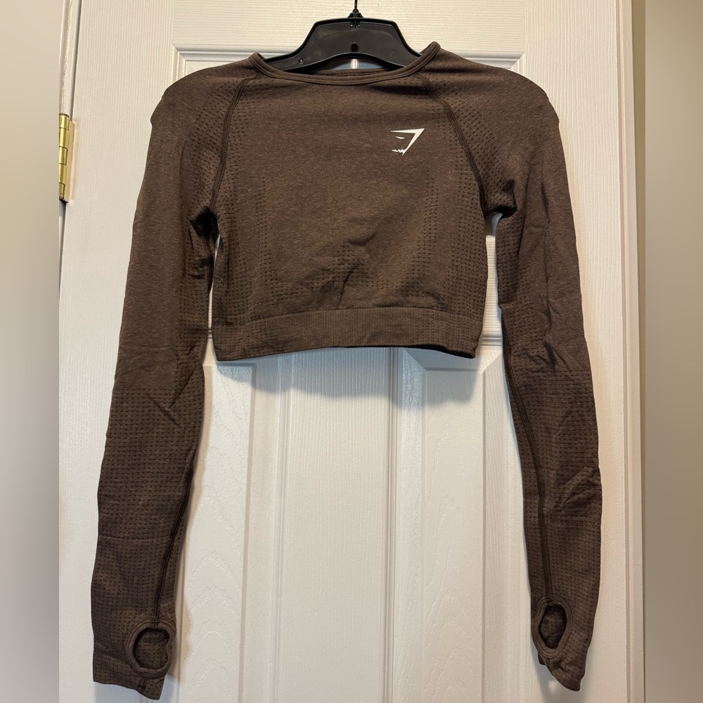 Gymshark Vital Seamless Long Sleeve Crop Top in Size Extra Small
